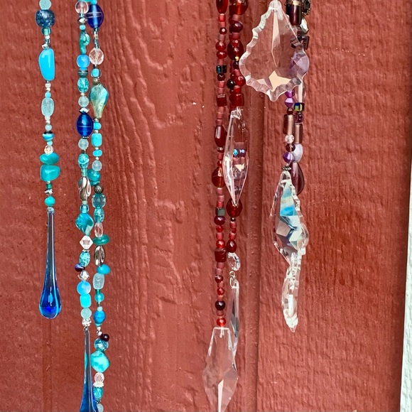 Beaded Sun Catcher Czech Glass & Vintage Italian Crystal (See Description) - Picture 12 of 15